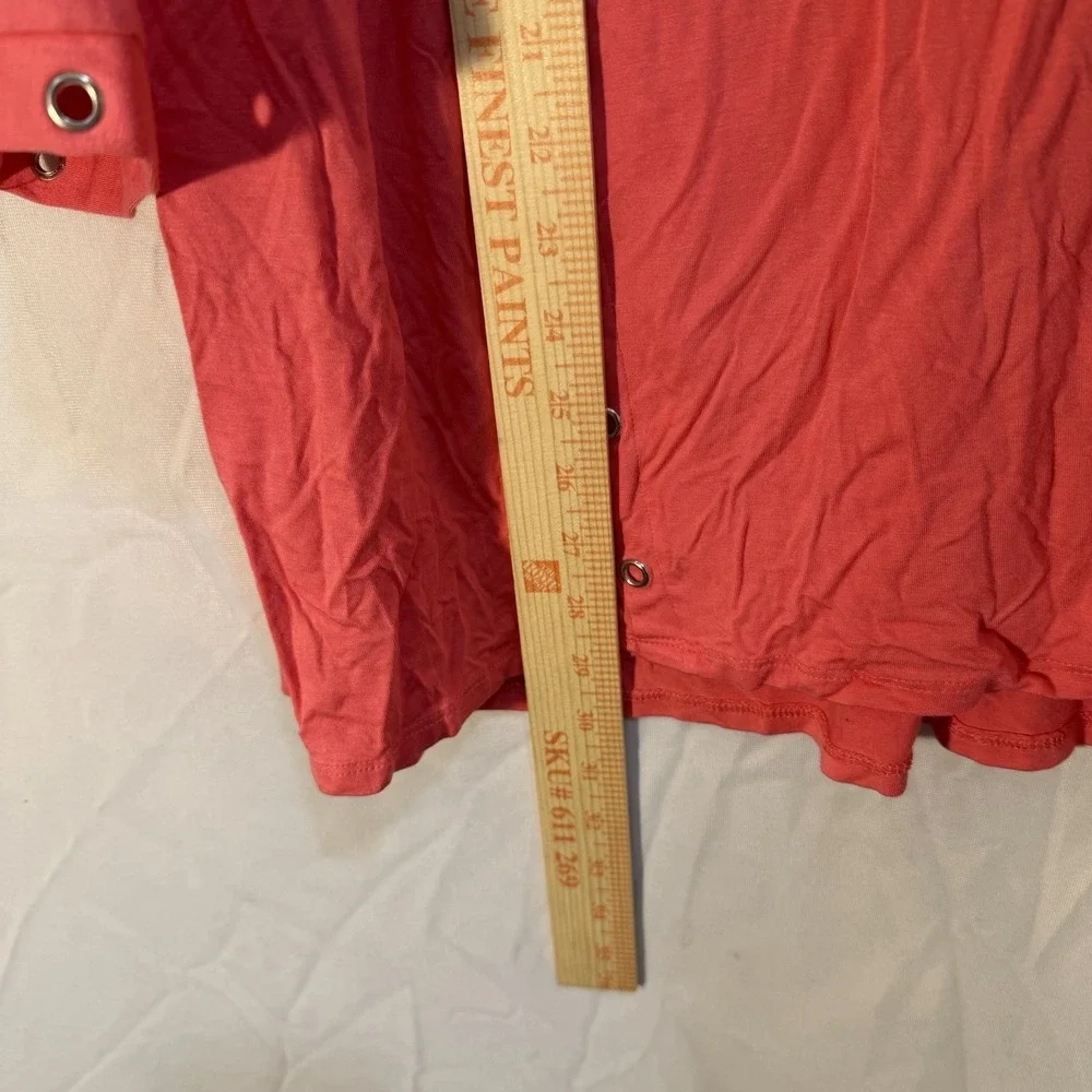 carmen marc valvo Tunic Studded Blouse Pink 3X Rayon NEW Summer Top Comfort Soft - Picture 5 of 8